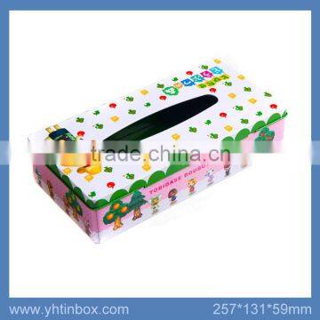 Recyclable household metal tissue paper box