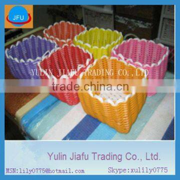 Hot sale handmade weaving little small square PP basket