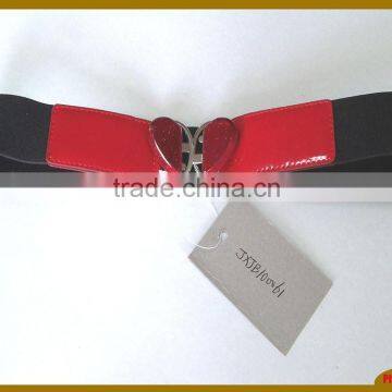 elastic belt with peach shape buckle