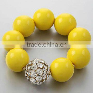 Fashion charm bracelets/round colorful bead bracelets-B22036-2