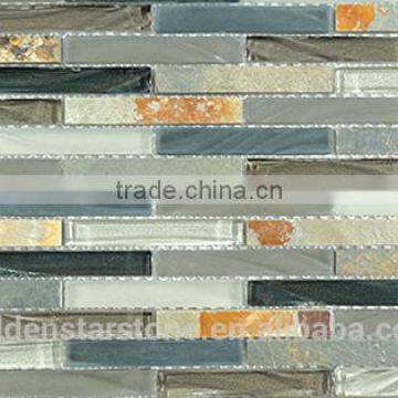 Asian Mosaic Tiles Stone Mosaic and Mosaic Glass Mix (crystal Glass ) photo-4