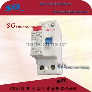 FKL rcd 30ma 100ma 300ma rccb circuit breaker