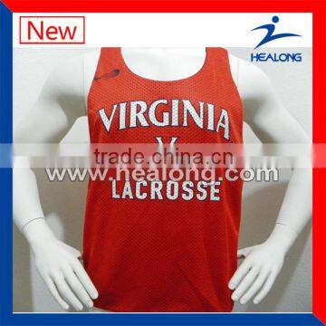 customized printing mesh lacrosse reversible tops