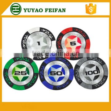 funny game chips crown pattern clay poker chips oem