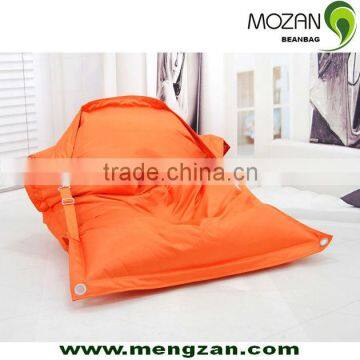 Waterproof lounge bean bag with buckle and rings, outdoor UV/dirt proof beanbag sofa