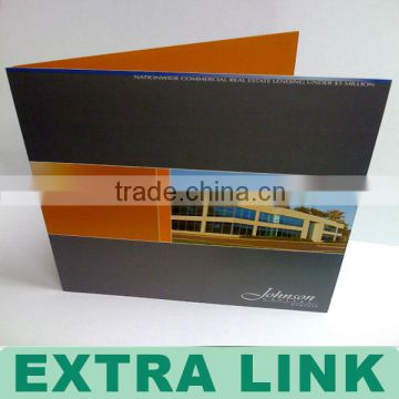 Low Price a4 Pocket Folder / Printed Presentation Paper Folders