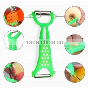 New Creative kitchen stainless steel double-headed fruit peeler multifunction vagetable plane Cooking Utensil Potato grater /P04