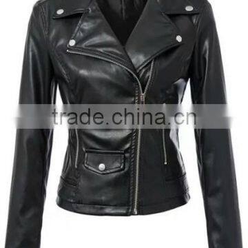 Motorcycle Leather Jacket for Women