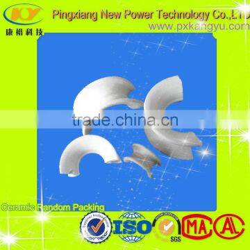 Ceramic saddle ring for chemical and petrochemical with excellent acid resistance