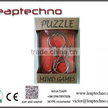 fashion 3d metal wire puzzle iq metal jigsaw puzzle cast metal puzzles