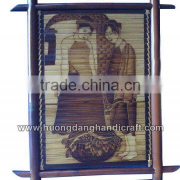 Top grade quality bamboo painting from Vietnam