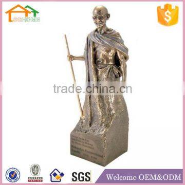 Factory Custom made best home decoration gift polyresin mahatma gandhi statue