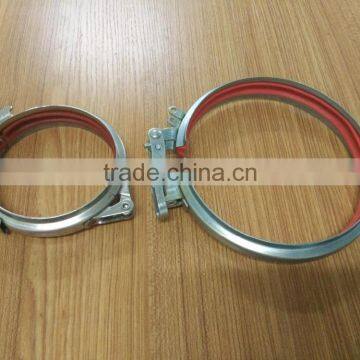 Ventilation duct rapid lock clamp