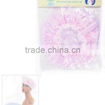 hot selling fashionable new style EVA printed satin shower cap for woman lady