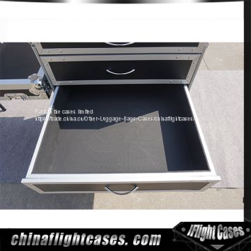 Drawer Flight Cases with Wheels and a side working table