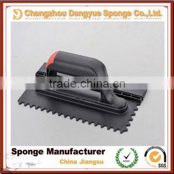 Plastering Trowel With Toothed Plastic Handle Rubber Tile Bricklaying Tool
