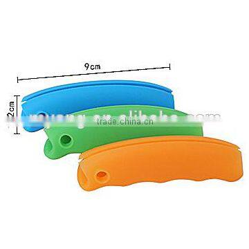 FDA / LFGB Food Grade Detachable Silicone Bag Holder Handle / Silicone Shopping Bag Handle photo-3
