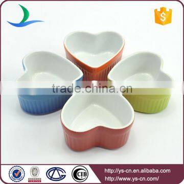 Custom cheap small ceramic cake mold heart-shaped