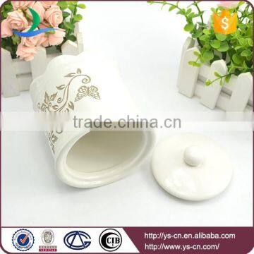 Fancy Modern White Ceramic Canister for Tea/sugar/coffer photo-4