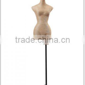 Fabric covered half body cloth female torso mannequin