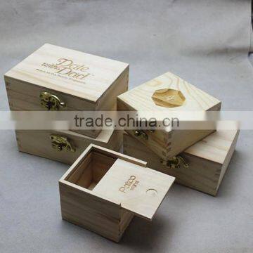 Small Wooden Storage Crates Wooden Box With Lid photo-3