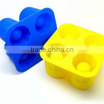 Silicone 4 short glass ice cube