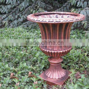 Classical Polyresin Bronze Outdoor Pots Flower Planter photo-2