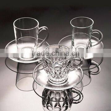 Glass Coffee Mug With Saucer Coffee Cup With Saucer Glass Coffee Set