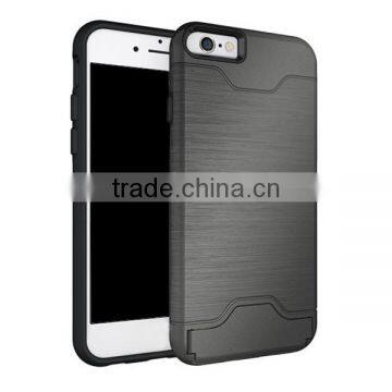 PC+TPU Fashion Phone Case Phone Shell With Card Slot Protective Back Cover for Iphone 6 6S photo-2