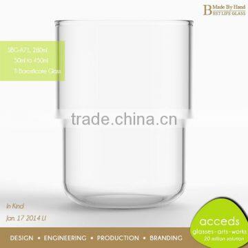 Mouthblown Pyrex Glass Tumbler With Round Bottom photo-2