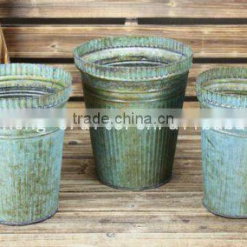 Bronze antique metal shabby chic garden buckets