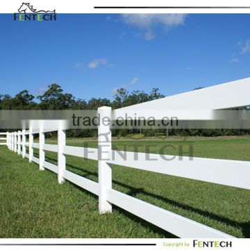 Fentech fence High quality white PVC paddock fencing