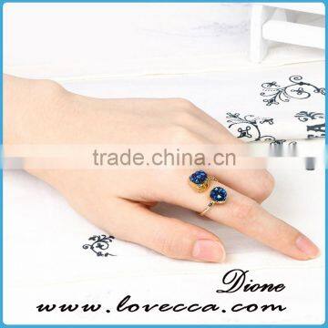 Wholesale Natural Double Agate Silver Black Druzy Ring photo-2