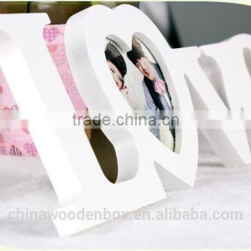 Home Decor Wooden Love Photo Frame for Wedding Decoration