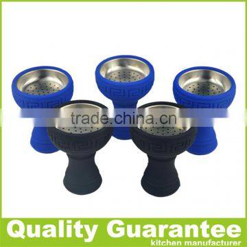 Hot Selling Silicone Hookah Bowl New Funnel Stainless Iron Bowl photo-6