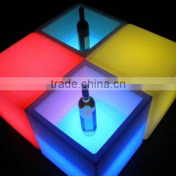 CE Rohs SGS Approval Decorative Different Size 16 Colors Rechargeable Lighting Plastic LED Cube photo-3