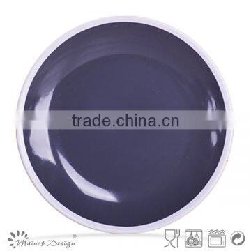 Dinner Set With White Rim/16PCS GREY STONEWARE DINNER SET photo-2