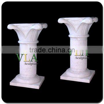 Natural White Decorative Marble Pedestal VP-044