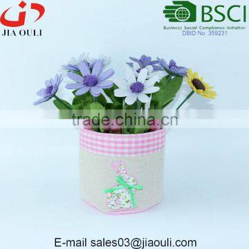 With Computer Embroidered Rabbit Easter Plant Pot Cover Bag photo-2