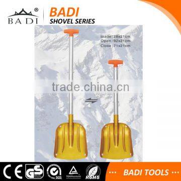 high strength telescopic T handle aluminum heated snow shovel