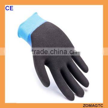 Nylon Liner Double Dipping Nitrile Coated Sandy Gloves for Automotive Work photo-2