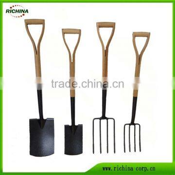 FSC ash wood handle, high quality, carbon steel head, Spade& Fork