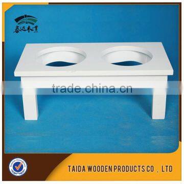 wooden pet feeder bowl holder /wooden bowl rack