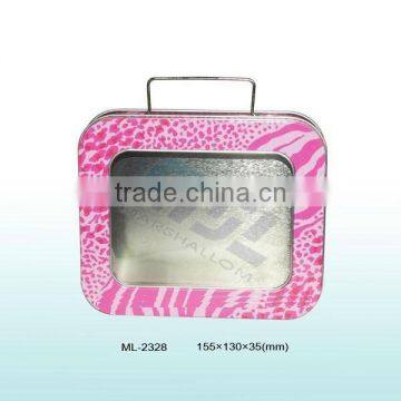 Mini Square Tin wirh Iron line Handle