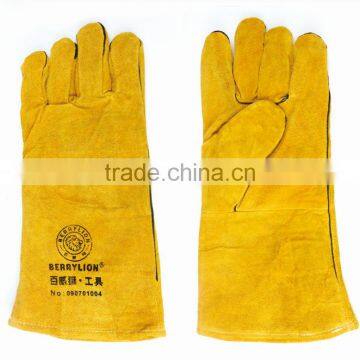 Berrylion High Quality Labour Protection Split Leather Hand Gloves for Sale photo-5