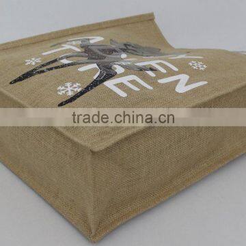 PP Laminated Jute Tote Bag With Canvas Pocket & With Jute Handle photo-4