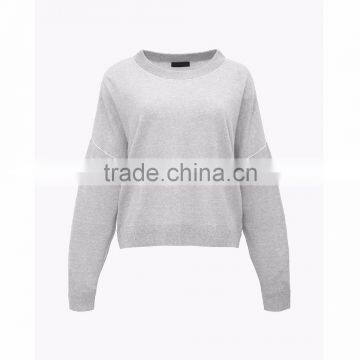 Pullover Women Fashion Long Sleeve Drop Shoulder Sweater Shirts without Hooded Fleece Sweater