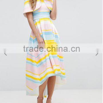 OEM Service Supply Type And Evening / Formal Dresses Type Elegant Evening Dress/ Print Off-shoulder Dress