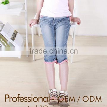 wholesale good quality children's short jeans girls jeans