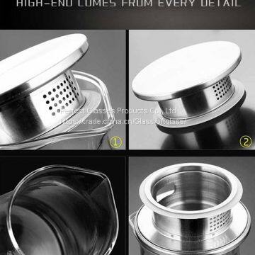 Water Bottle Wholesale Glass Bottle Wholesale Water Jug Glass Decanter Glass Bottle for Kitchen Resturant and Hotel photo-4